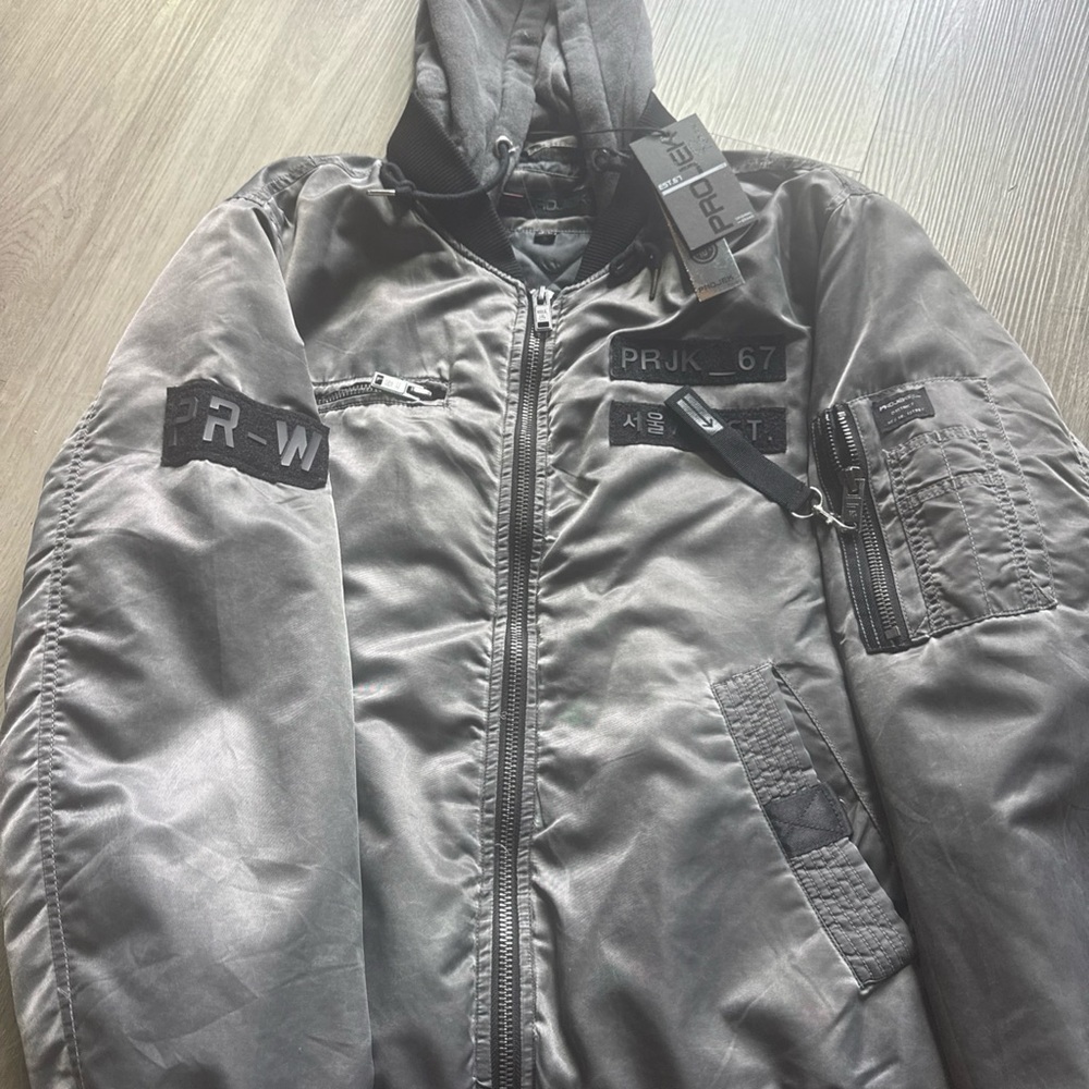 Projek Raw Gray Men's Bomber Jacket size large